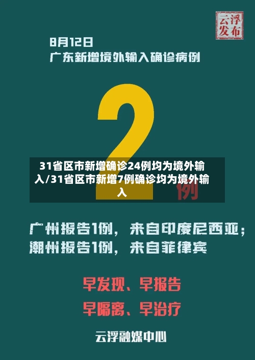 31省区市新增确诊24例均为境外输入/31省区市新增7例确诊均为境外输入