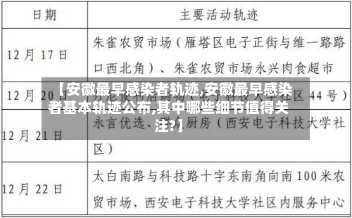 【安徽最早感染者轨迹,安徽最早感染者基本轨迹公布,其中哪些细节值得关注?】-第2张图片