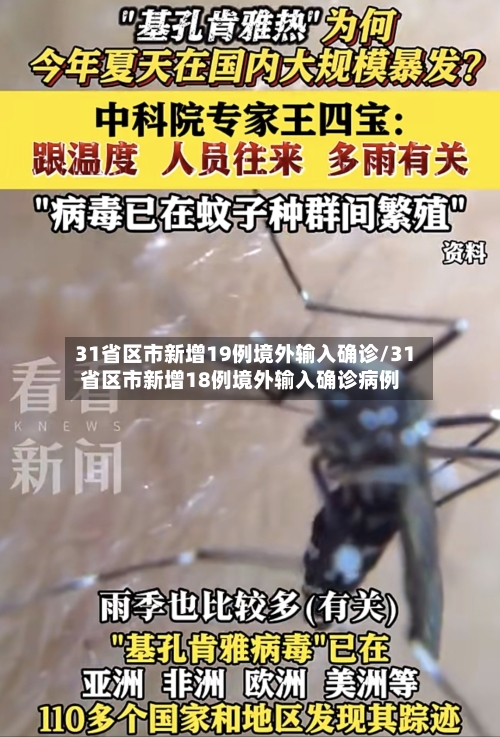 31省区市新增19例境外输入确诊/31省区市新增18例境外输入确诊病例