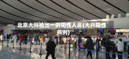 北京大兴检出一例阳性人员(大兴阳性病例)